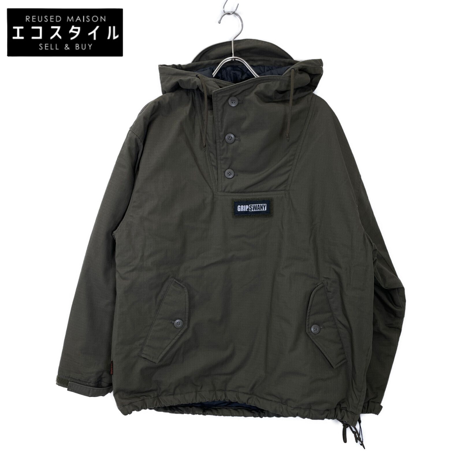 GRIP SWANY グリップスワニー GSJ-63 オリーブ FIREPROOF ANORAK JACKET L