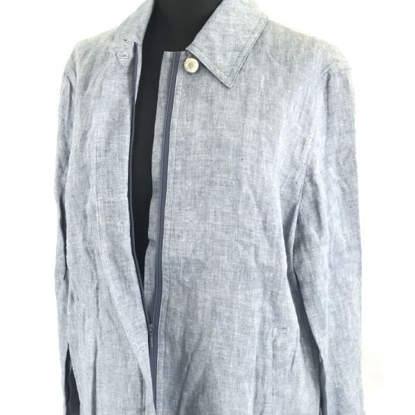 マックスマーラ フラックスリネン 麻 ストライプ デザイン ジャケット 40 MAX MARA マックスマーラ 50410221670 WEEKEND ウィークエンド