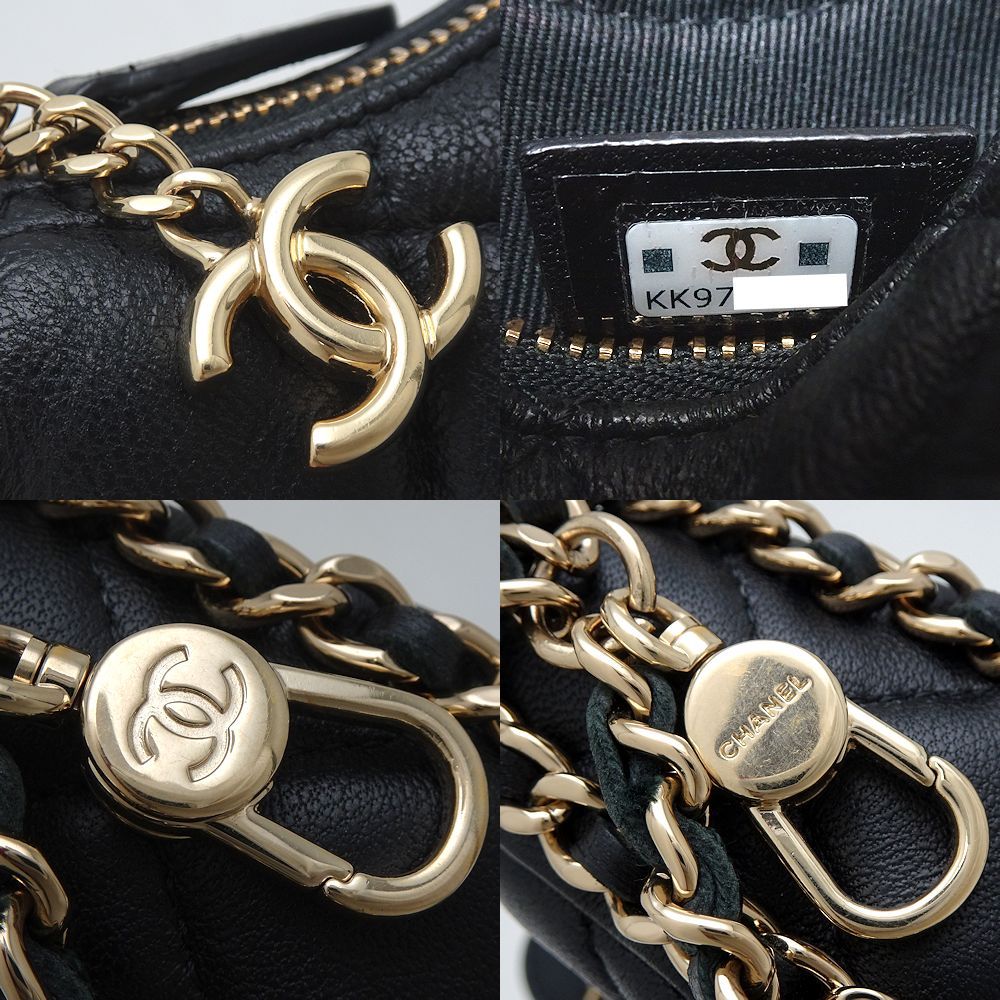 CHANEL シャネル スモールホーボー ショルダーバッグ ラムスキン