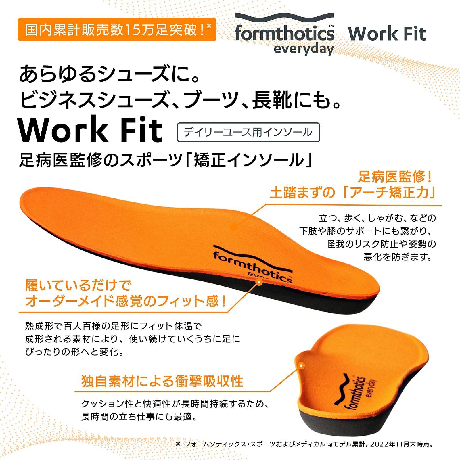 新品 フォームソティックス Formthotics Everyday インソール Workfit