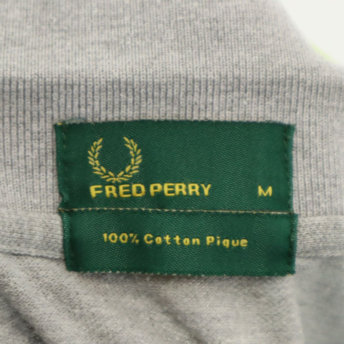 FRED PERRY フレッドペリー 半袖 ポロシャツ M グレー 鹿の子