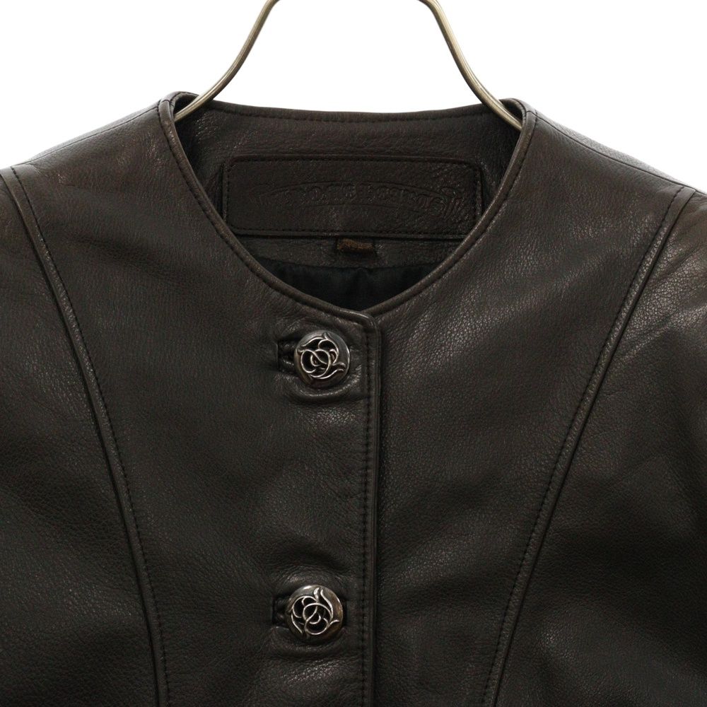 CHROME HEARTS (クロムハーツ) FLORAL フローラルボタン レザー  