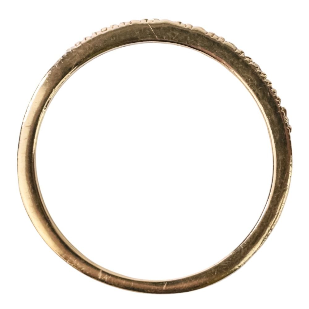 美品 agete アガット K10 ダイヤモンド0.06ct ハーフエタニティ