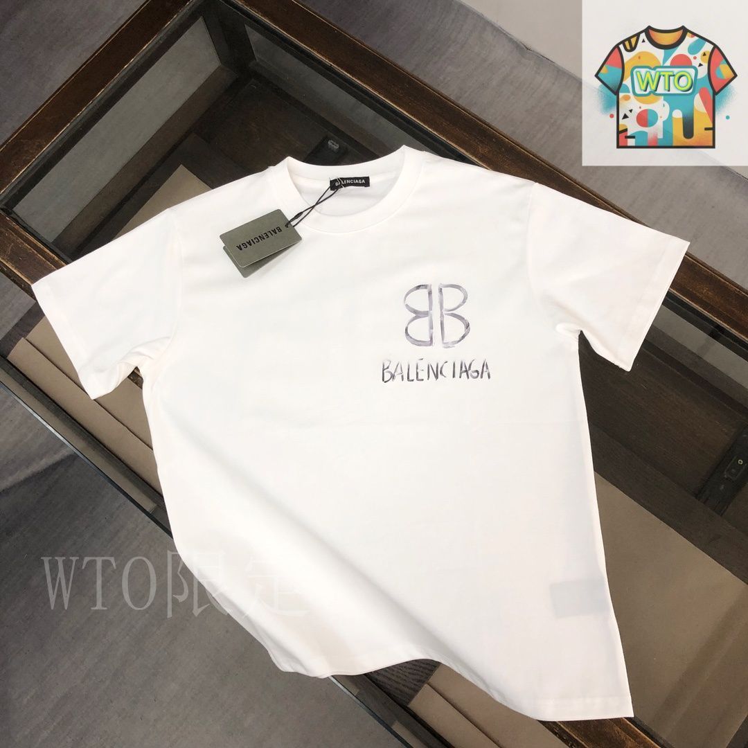 BALENCIAGA 50-50 Tシャツ 個性的 カラーコントラスト デザイン BALENCIAGA(バレンシアガ) 24SS Paris Moon Oversized Tee