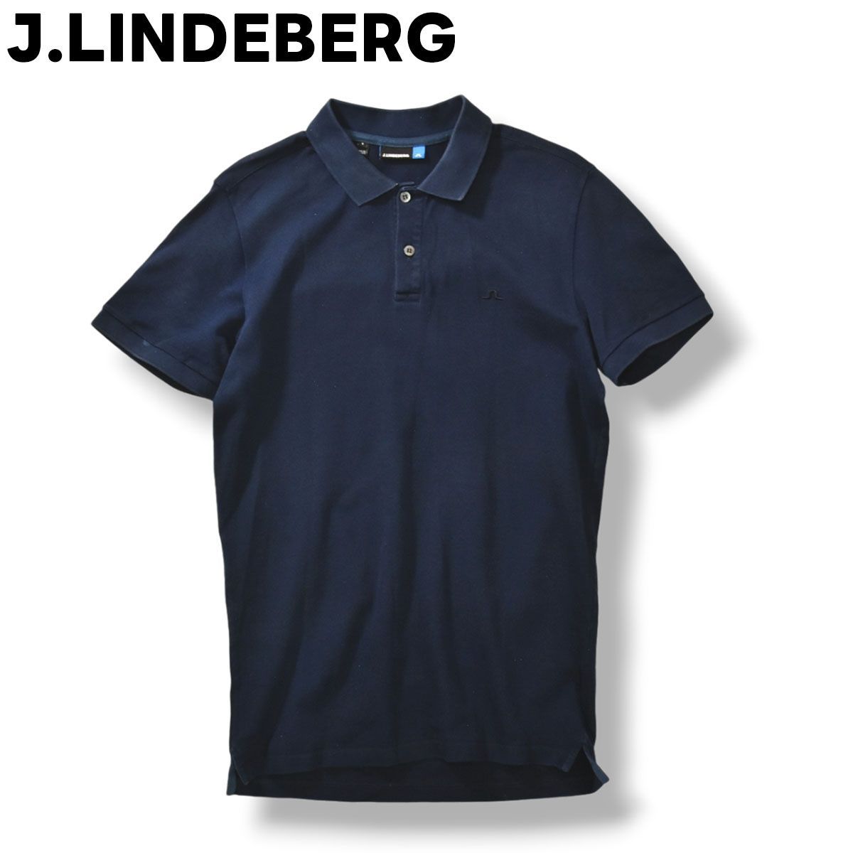 チュニジア製 ジェイリンドバーグ J.LINDEBERG 刺繍ロゴ 半袖