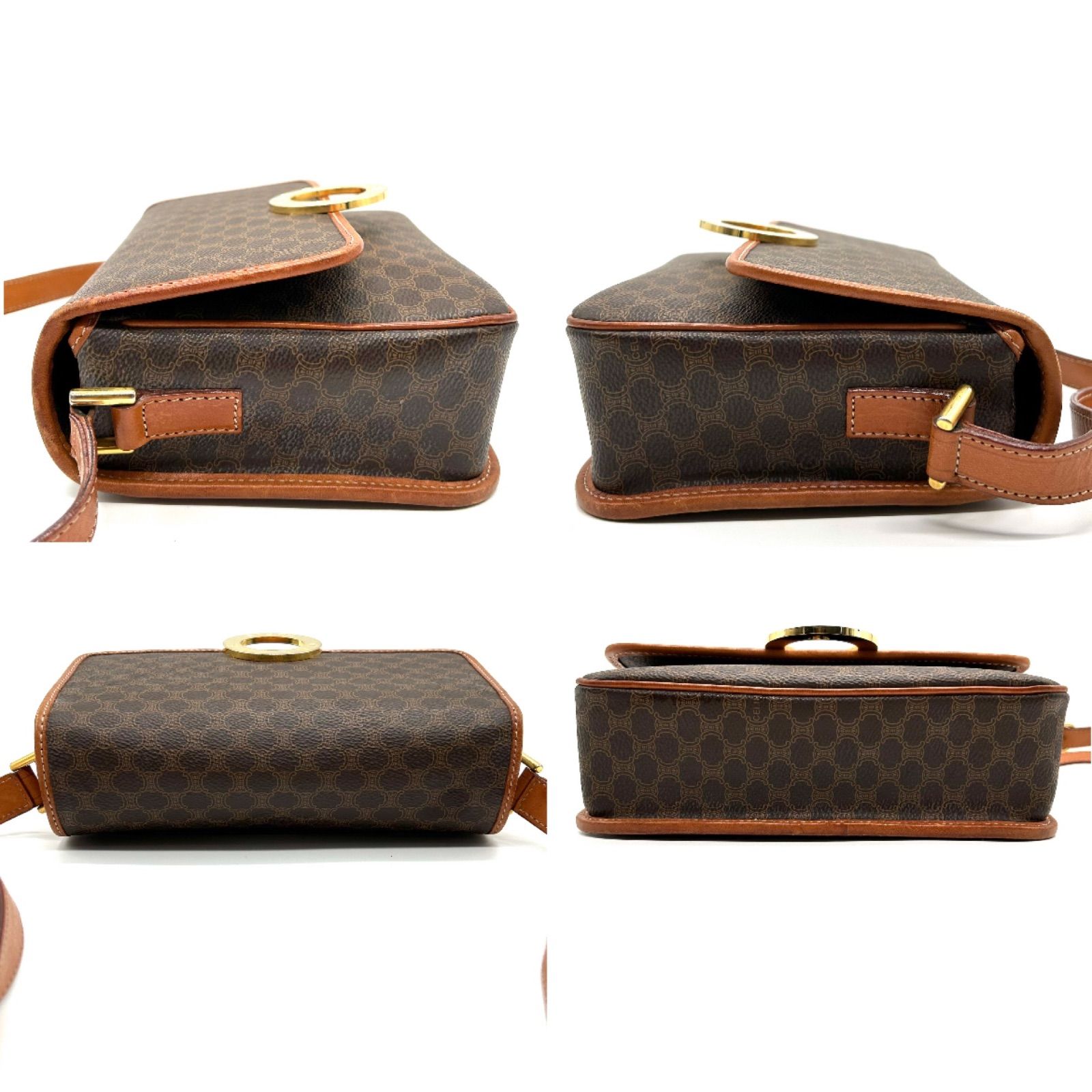 CELINE セリーヌ マカダム ショルダーバッグサークルロゴトリオンフ