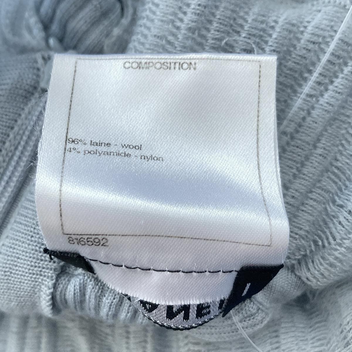 CHANEL サイズ　36　グレー Chanel CC Crystal Logo Fabric Cloth Gray Dad Sandals Shoes