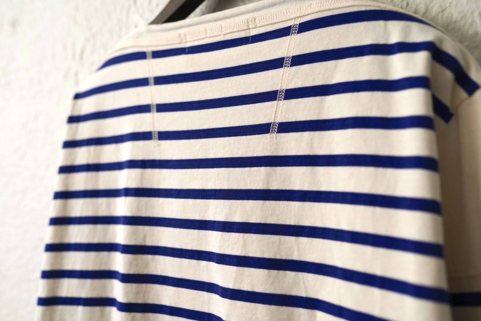 24SS Riverrun Boat Neck Long T Shirt スビンコットンボーダーバスクT 
