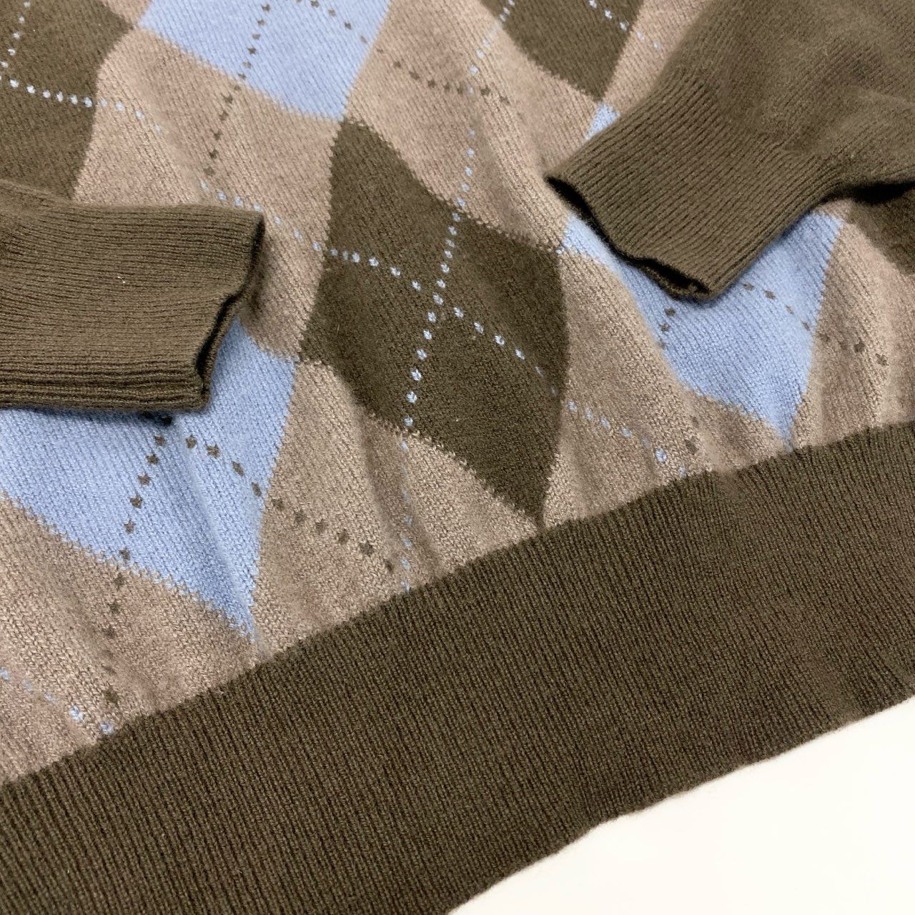 71i26 《美品》Ballantyne バランタイン Vネックカシミヤニット