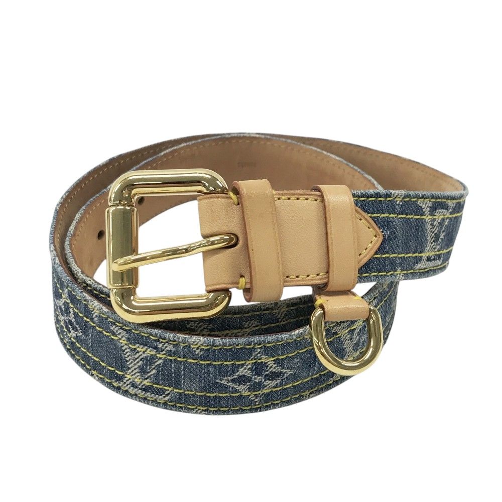 ルイヴィトン M6921U ベルト サンチュール モノグラムデニム 80 LOUIS VUITTON】ルイヴィトン『モノグラム デニム サンチュール ベルト