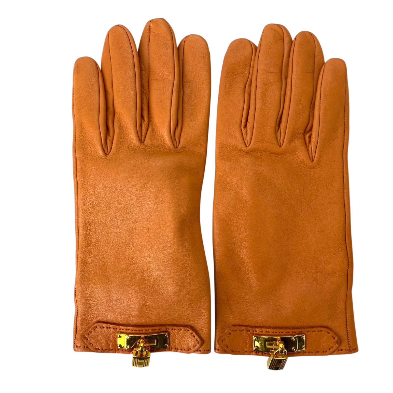 エルメスグローブ ○エルメス HERMES 7ハーフ 手袋 グローブ カナデチャーム