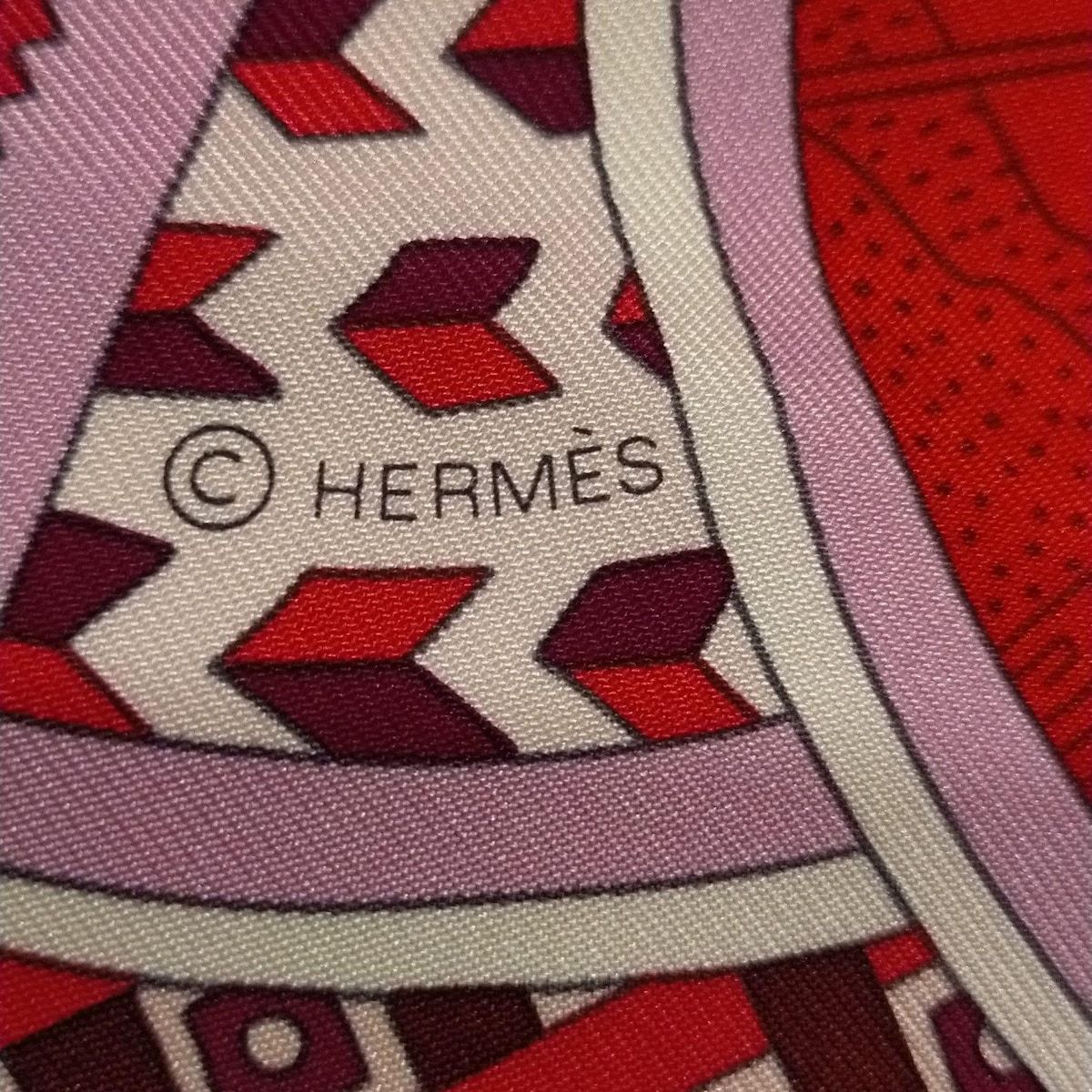 HERMES シルク100% カレ90 モネの庭 スカーフ い523美品エルメススカーフ90