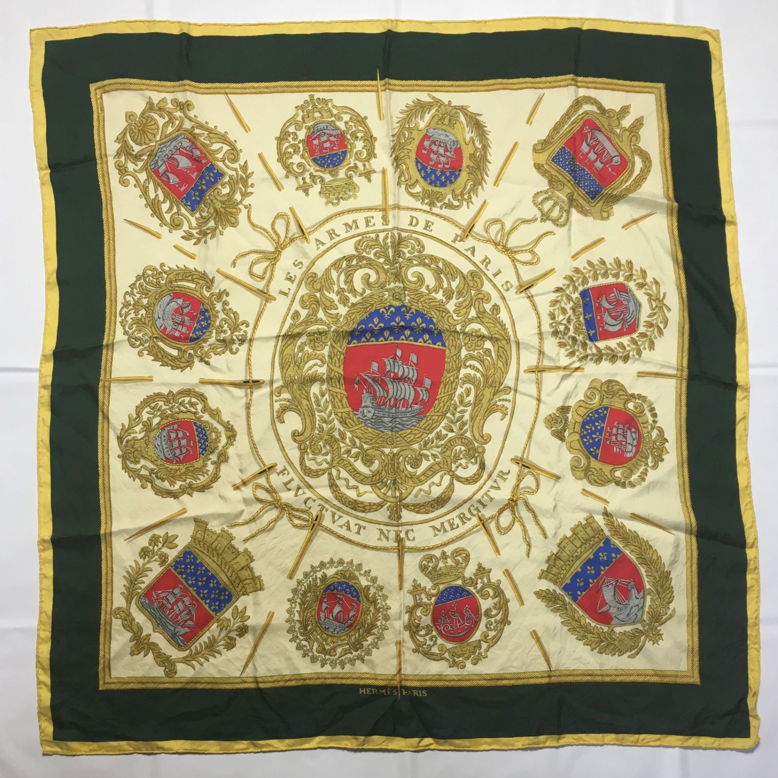 2509-177｜美品｜エルメス カレ 90 スカーフ シルク イエロー - メルカリ 