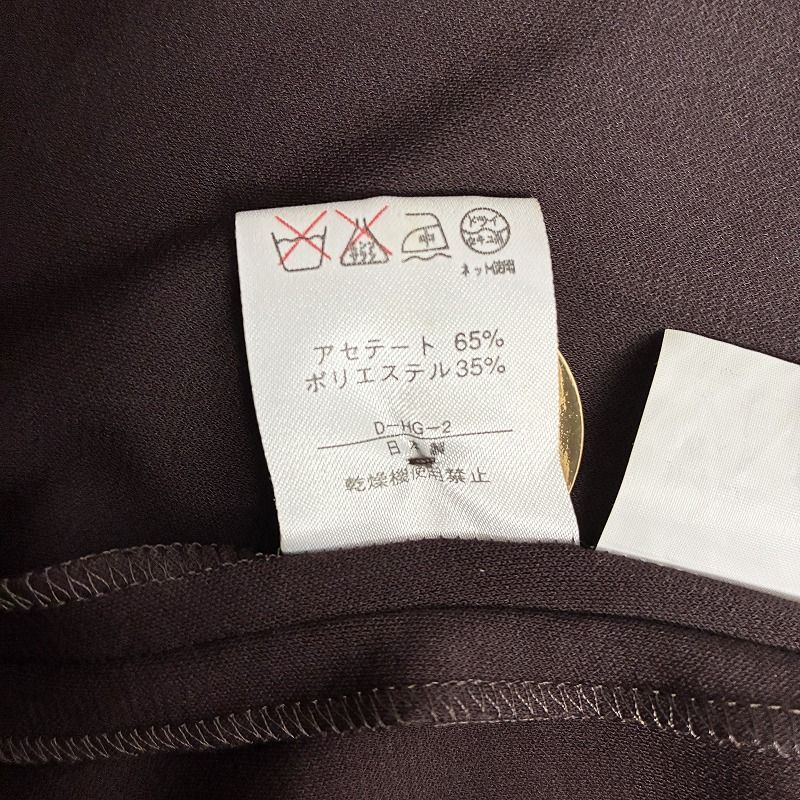 ◇ LEONARD レオナール ノーカラージャケット アウター 薄手 金