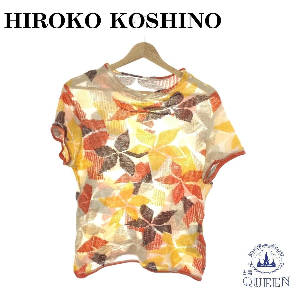 訳アリ】 HIROKO KOSHINO ヒロココシノ トップス シアーシャツ 半袖