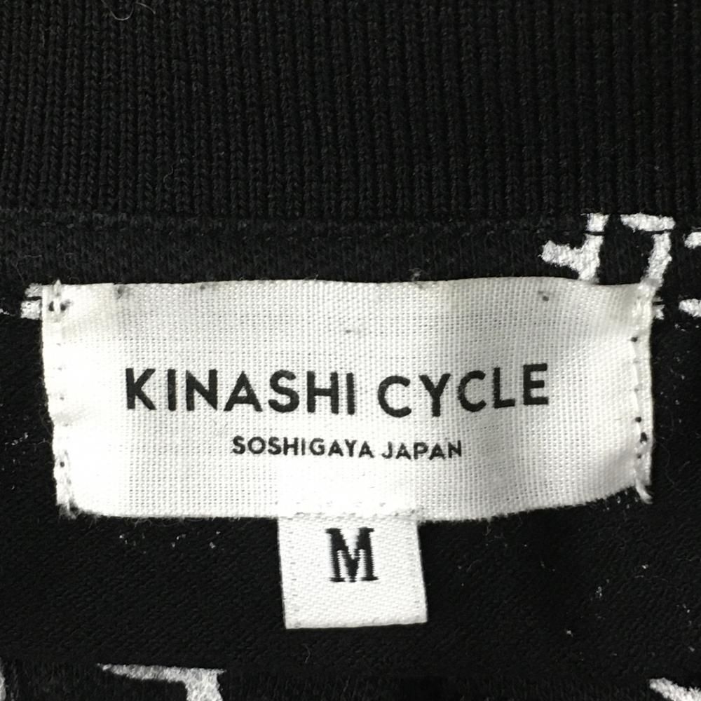 【美品】木梨サイクル 半袖ポロシャツ 黒×白 総柄 XL ゴルフウェア 完売品 ☆値下げ☆【超美品】木梨サイクル 半袖ポロシャツ 黒×白 総柄