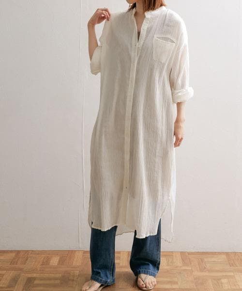 mizuiro ind crape stand collar one-piece