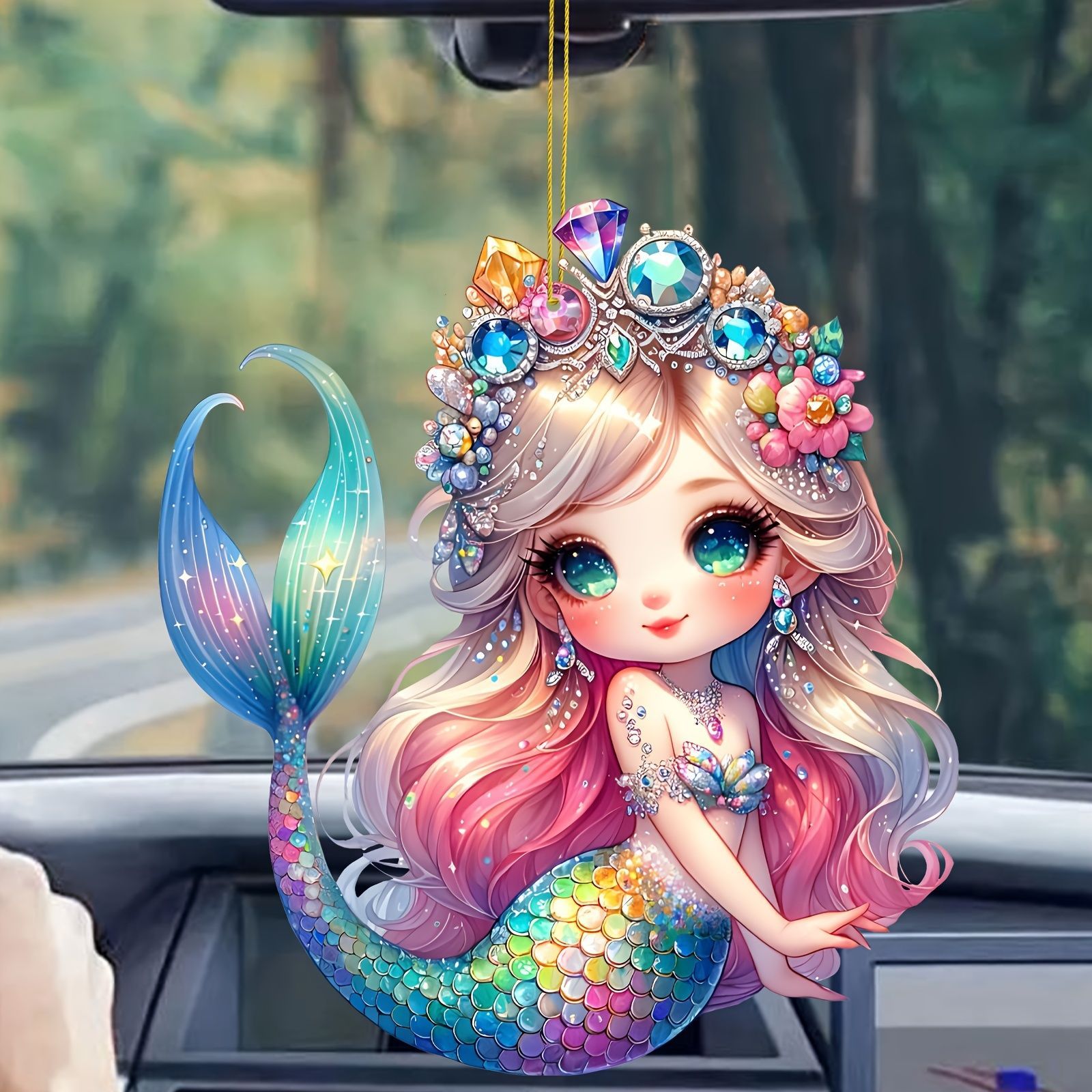 キーホルダー 女の子 マーメイド 人魚 かわいい 2D アクリル 8cm