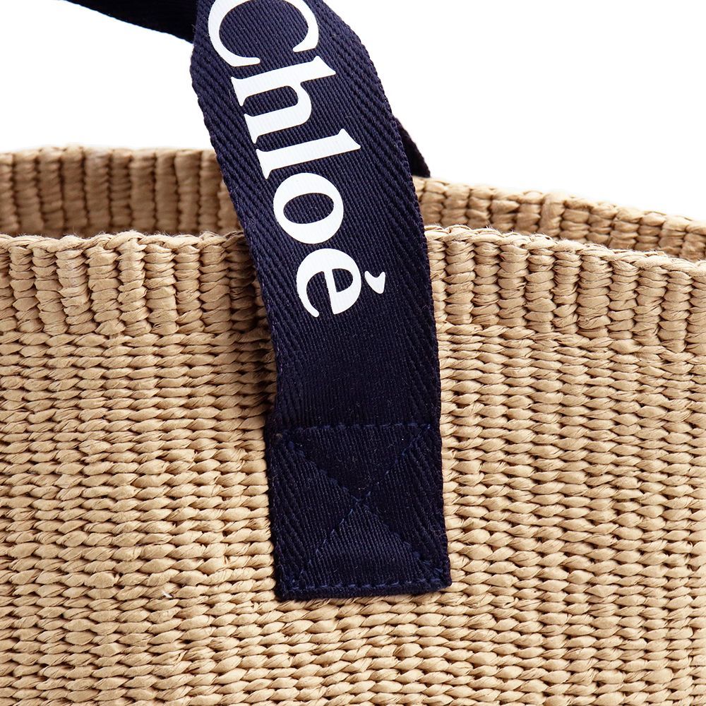 Chloé ストロー かごバッグ　新品　未使用　タグ付 関税込】国内即発 Chloe センス バスケット ショルダーバッグ