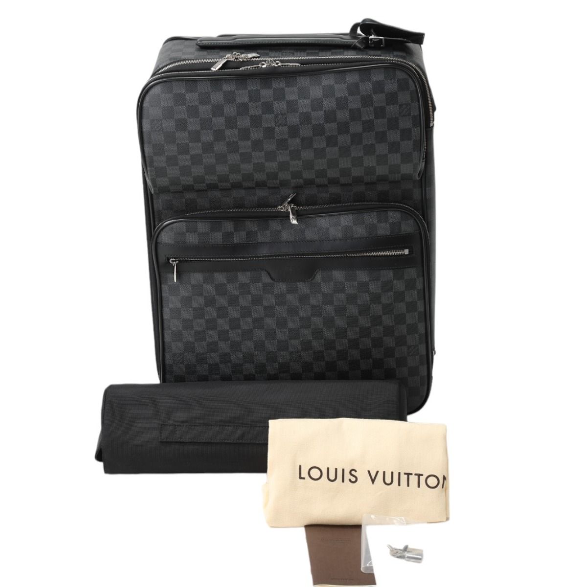 ルイヴィトン N23300 ダミエ キャスター付き旅行かばん ペガス55 キャリーバッグ LOUIS VUITTON グレー - メルカリ