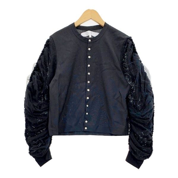 tao COMME des GARCONS TI-J012 AD2021 袖フリル レース ブラウス シャツ カーディガン タオ コムデギャルソン トップス DL15562