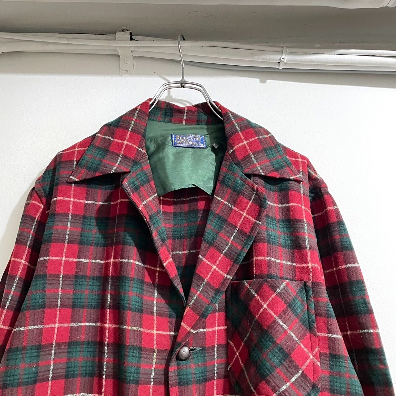 70s PENDLETON WOOL TAILORED JACKET RED UT-AI0930-036 - メルカリ