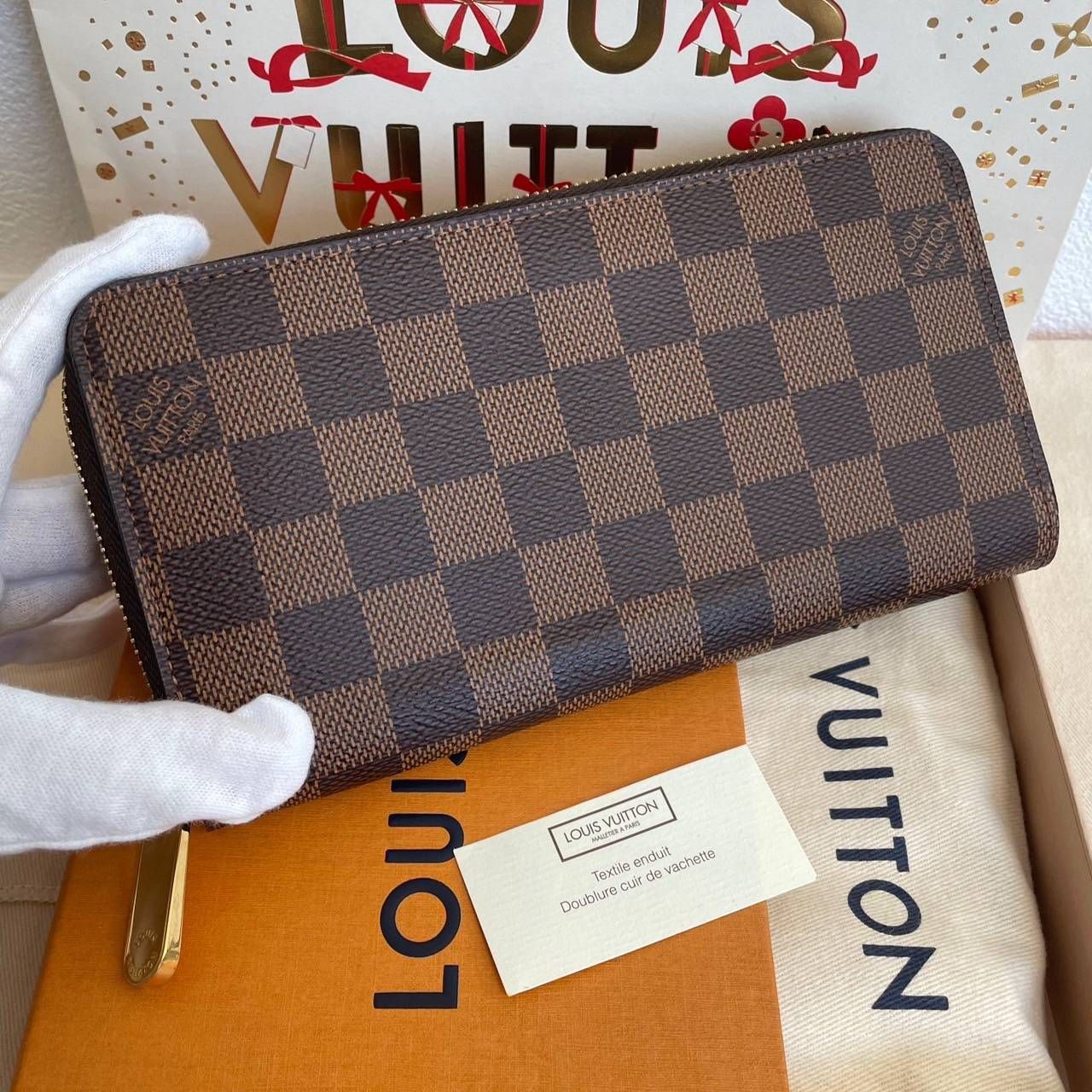 0725【極美 ファッション ルイヴィトン ダミエ エベヌ ジッピー