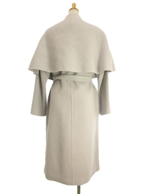 【エンフォルド】 ホワイト ロングコート ライトウールリバー ロングコート（M5B01442＿＿