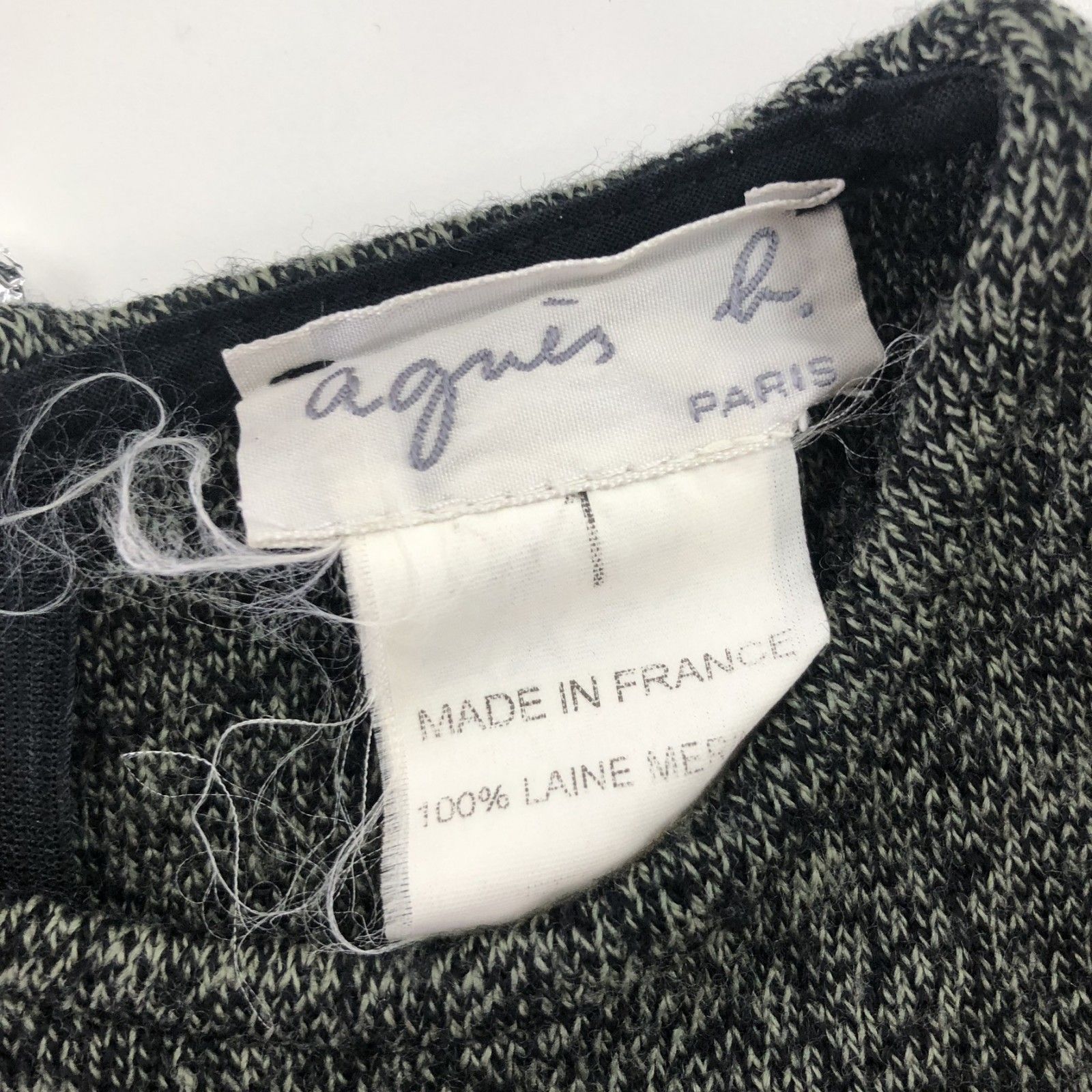 agnès b. 】アニエスベー トップス ロング ノースリーブ 緑系 毛