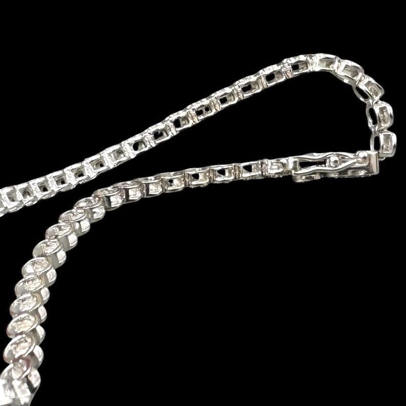 ダイヤモンド/1.00ct テニス ブレスレット K18WG ダイヤモンド テニスブレスレット – K18WG / YG / PG、1.0ct