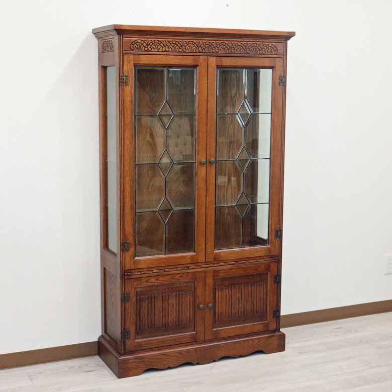 フランス アンティーク家具 ハンドペイントキャビネット 飾り棚