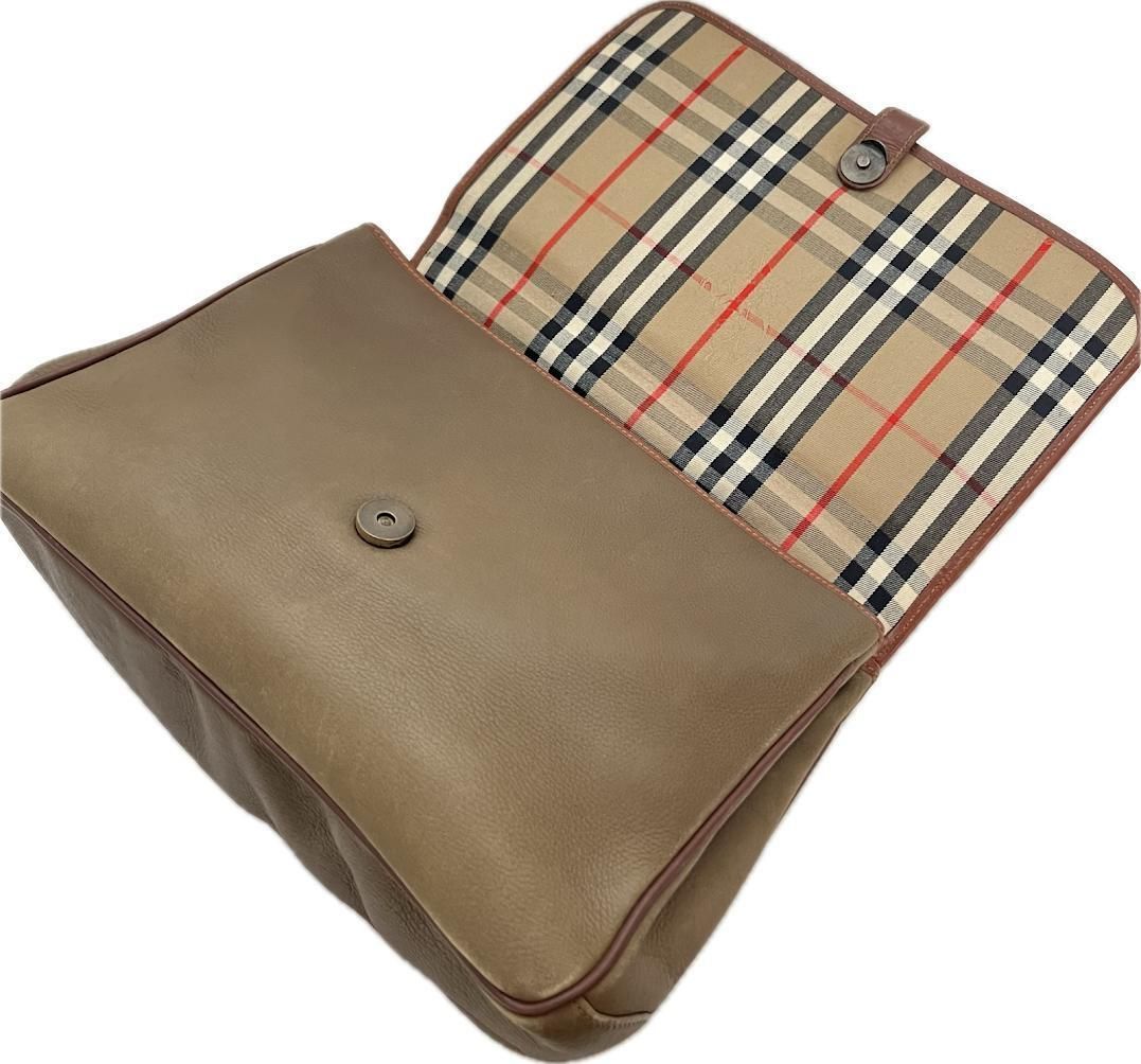 【極美品】バーバリー ショルダーバッグ メッセンジャー ノバチェック ホースロゴ 美品 BURBERRY ホースロゴ プレート ノバチェック ショルダー