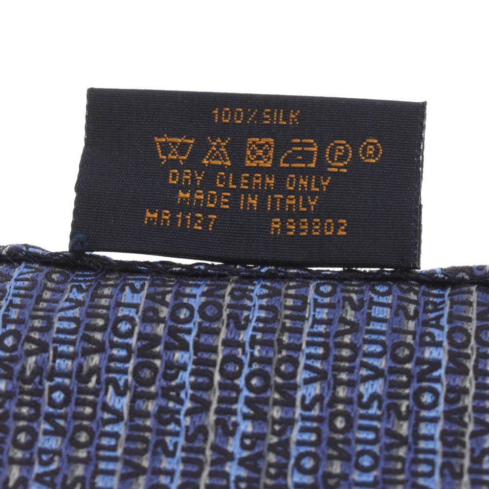 LOUIS VUITTON (ルイヴィトン) ロゴ総柄シルクハンカチ R99802