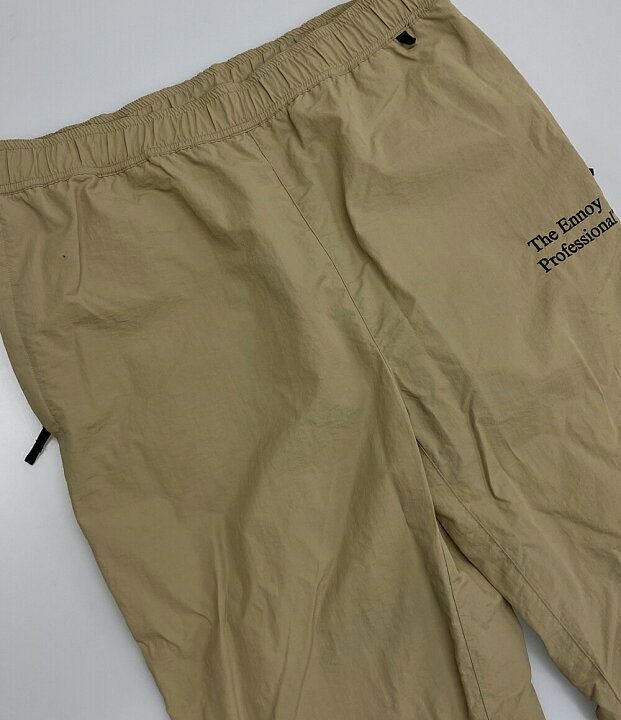 21AW Ennoy ナイロンロングパンツ 裾リブ ベージュ系 L AW21BRENPT01LV