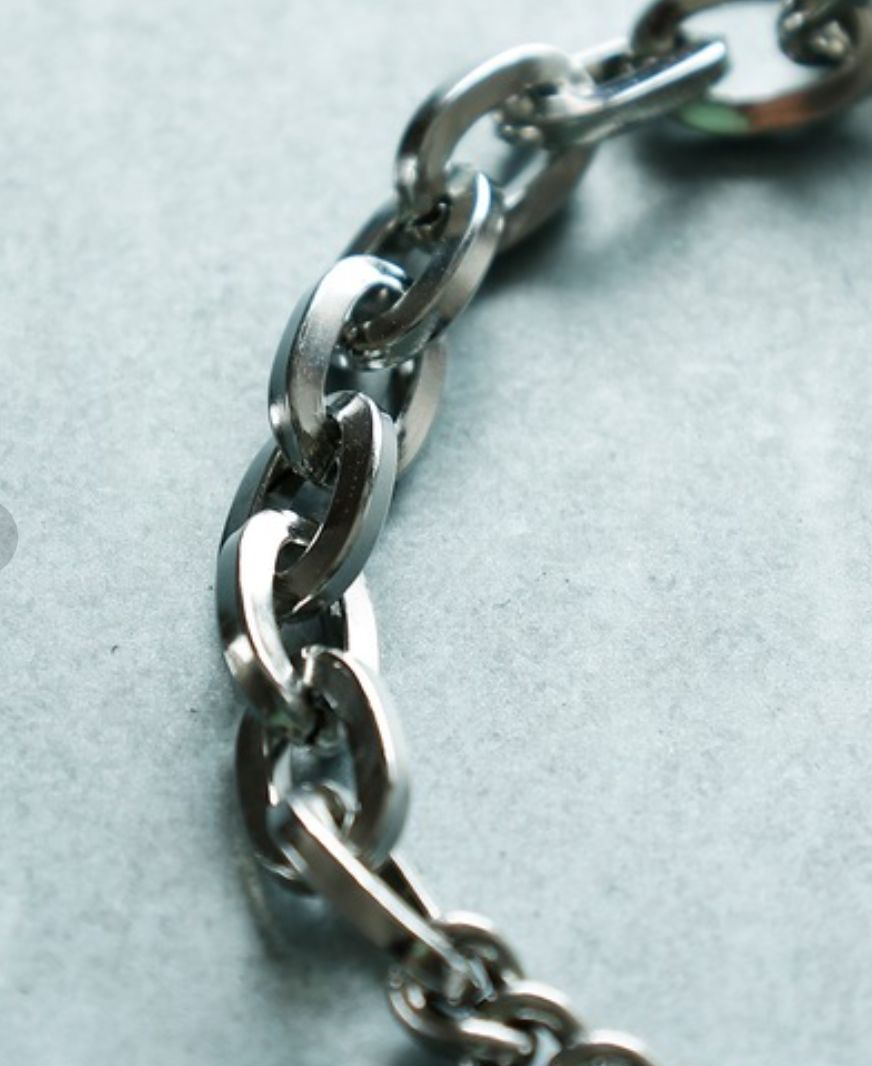 ナンバーナイン ブレスレット アシンメトリー NUMBER (N)INE COMBINATION DIFFERENT CHAIN BRACELET