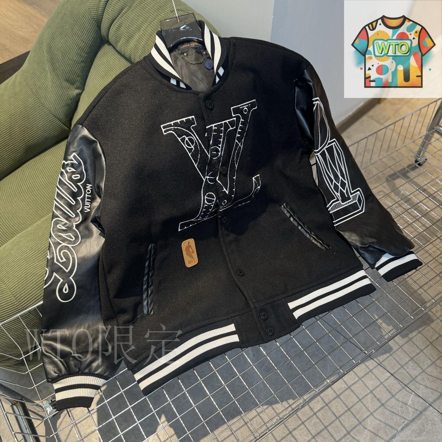 Louis Vuitton NBAレザーハイブリットジャケット LV NBA