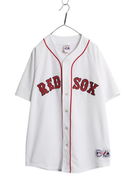 希少　MLB ラッセル レッドソックス ベースボール シャツ XL ユニホーム お得なクーポン配布中!】 USA製 レッドソックス ベースボール