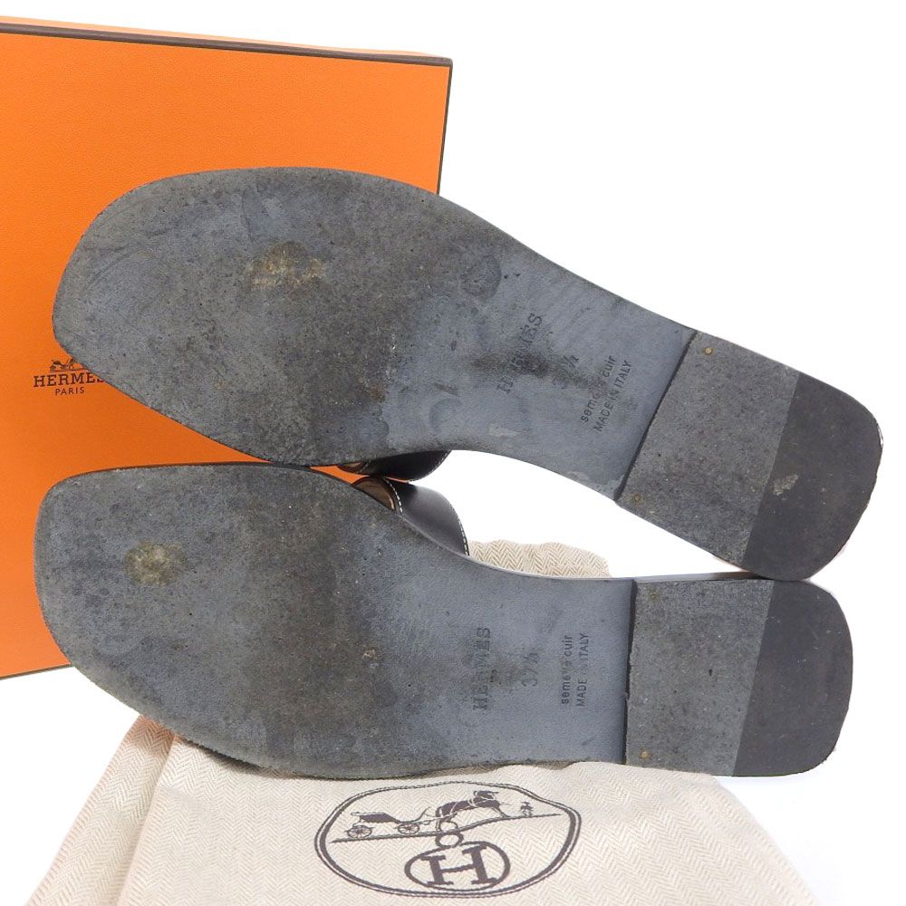 HERMES エルメス 美品 HERMES エルメス オラン レザー サンダル