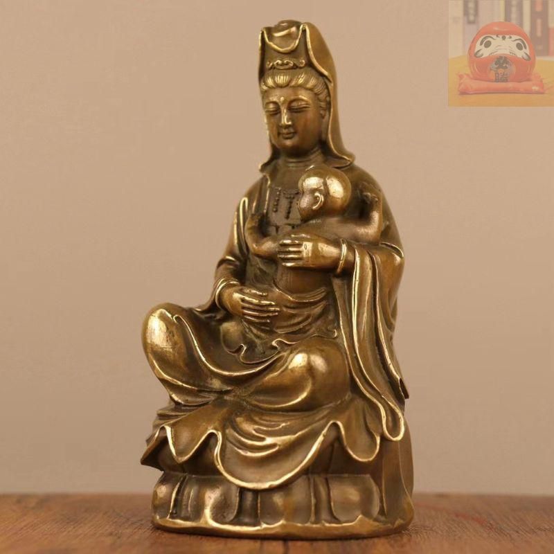 銅器 仏教美術  送子観音菩薩   工芸品美術品 置物 銅器 仏教美術 送子観音菩薩 工芸品美術品 置物