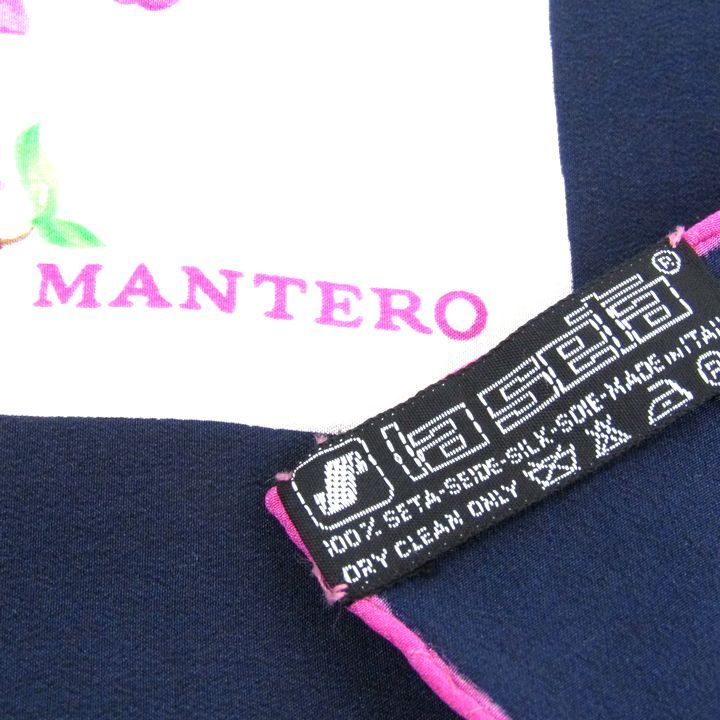 新品未使用　MONTERO マンテロ　シルク100% イタリア製　派手柄　正方形 MANTERO（マンテロ）マリンスカーフ
