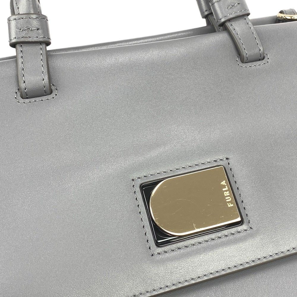 □未使用□ フルラ エマ M 2way トート ハンド バッグ カーフ レザー  