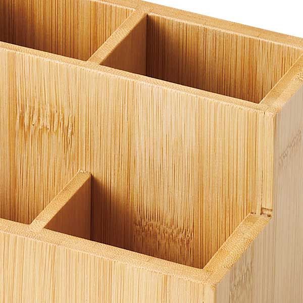 竹彫刻ペン立て 竹』ペン立て（6ブロック）「20×10×12cm」 ※木製,ウッド,和匠,高級感