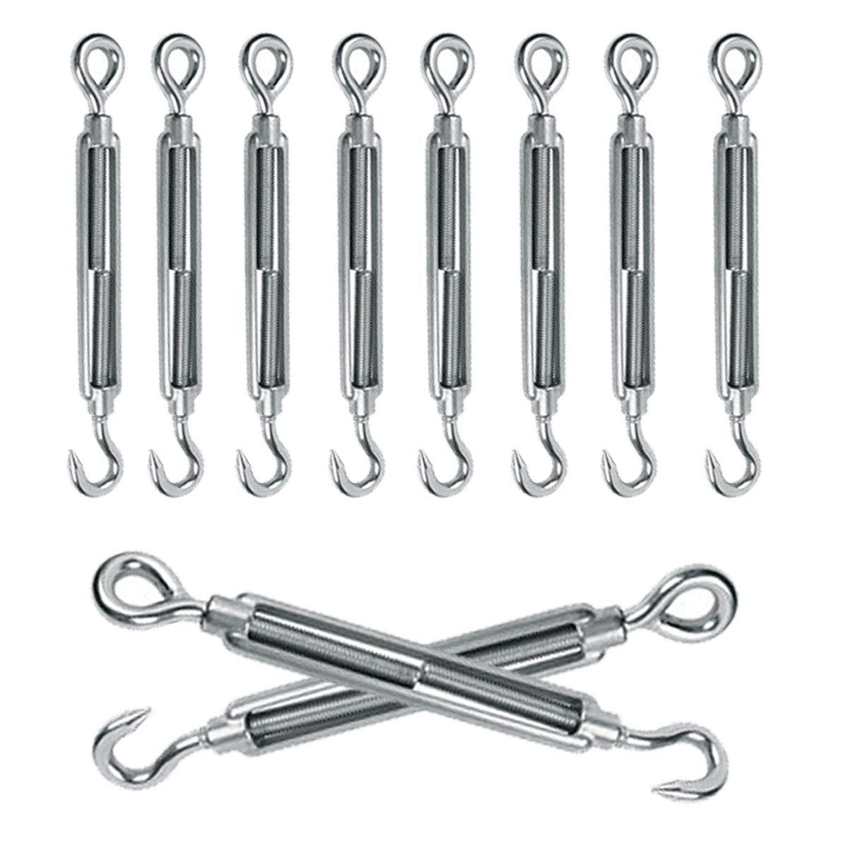 2 個 M4M5M6M8M10M12 ステンレス鋼 304 フック & フック アイターン