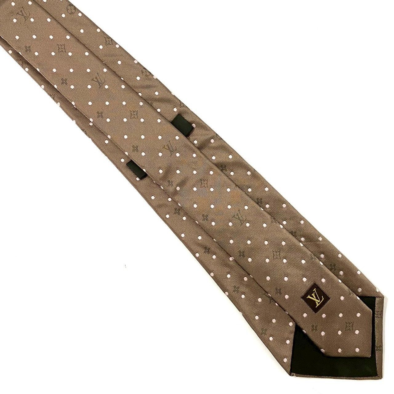 M【LOUIS VUITTON】ネクタイ SILK/シルク 100% モノグラム ロゴ ドット
