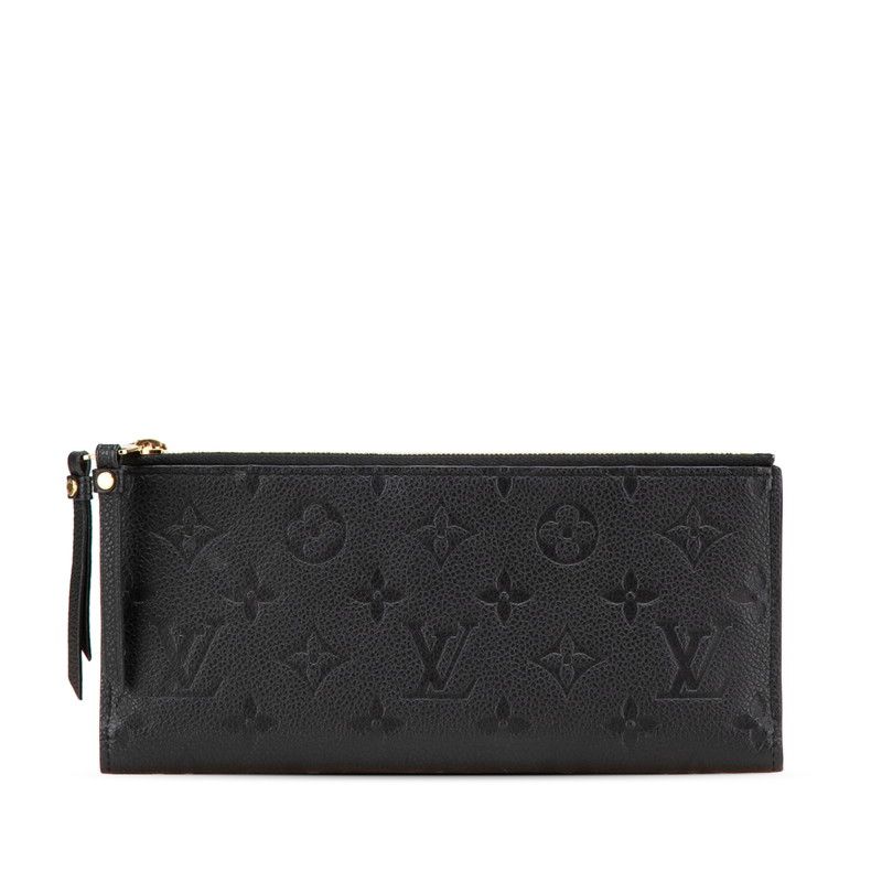 ルイ ヴィトン モノグラム アンプラント ポルトフォイユ アデル M62528 ノワール レザー レディース LOUIS VUITTON 1-0210235