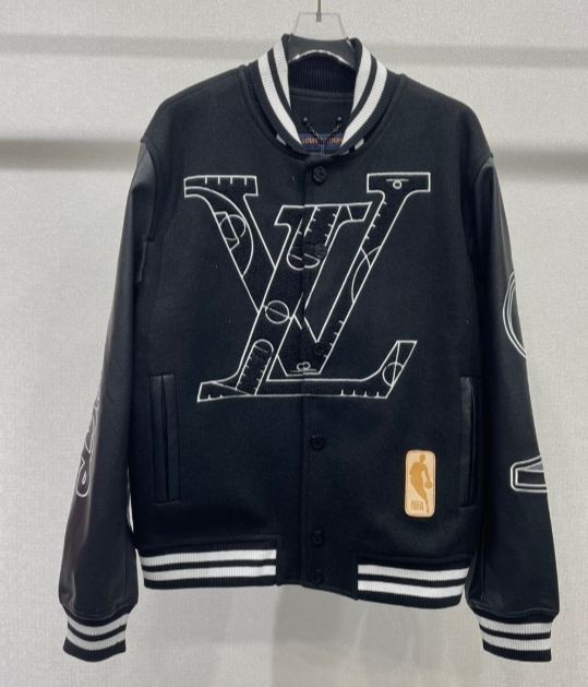LV NBAバスケットボールシリーズ共同ブランドウールレザージャケットジャケット野球ユニフォーム