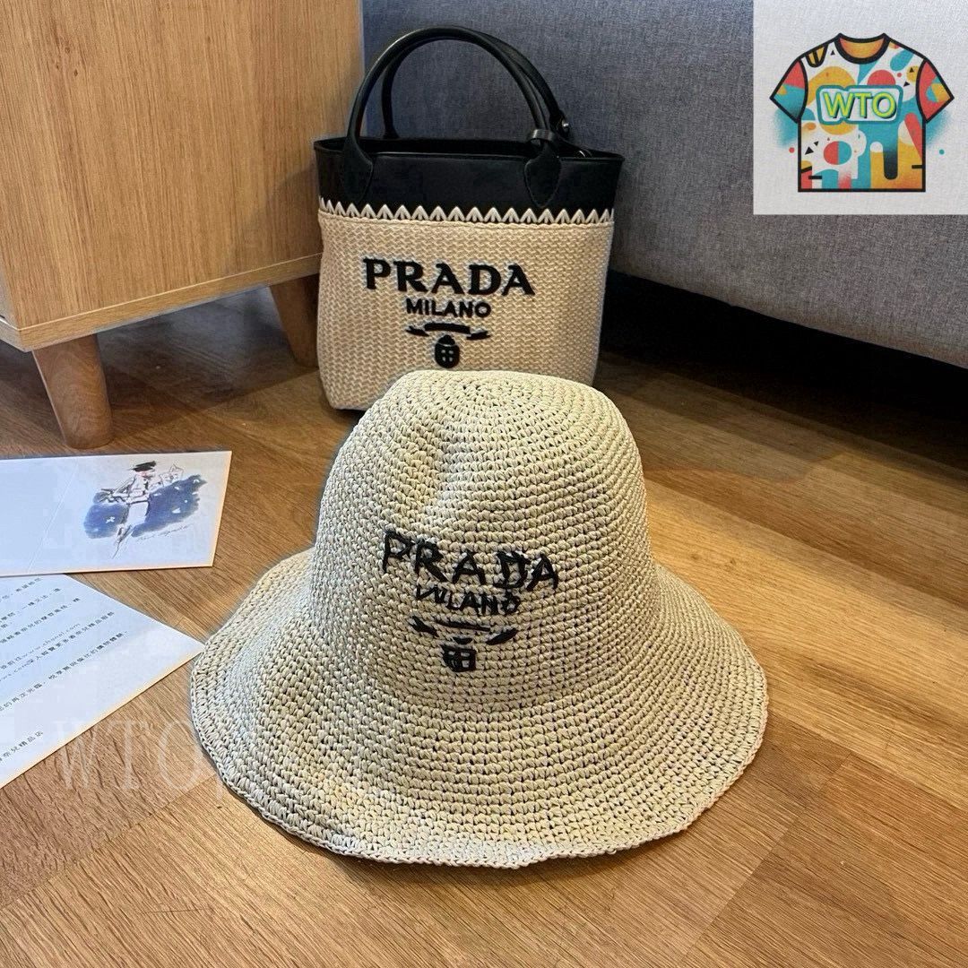 極美品 PRADA ストローハット 今日特価】PRADA 2025 フォールダブル ストローハット - メルカリ