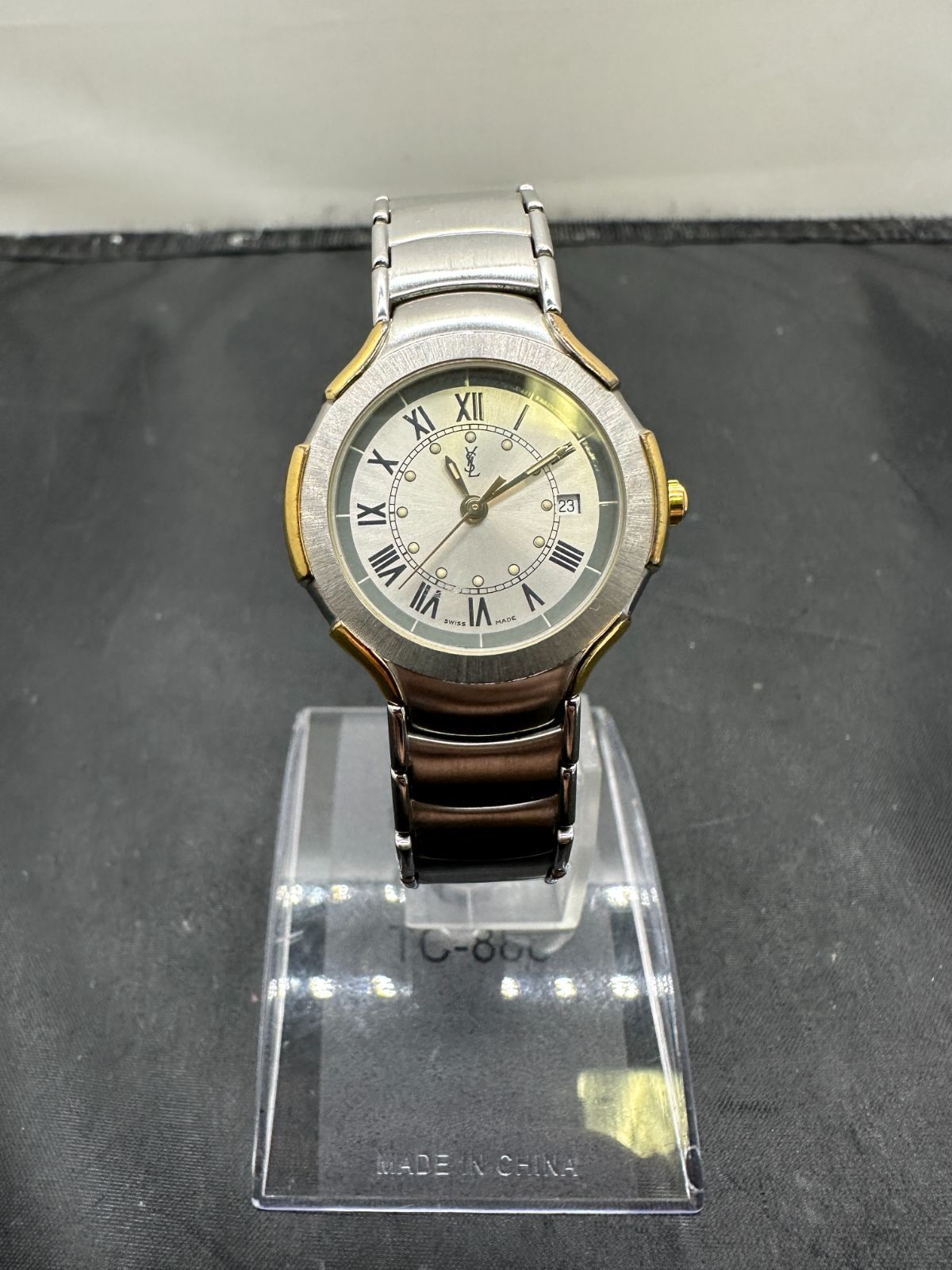 イヴサンローラン クォーツ 時計 稼働 SS|GP B25082456