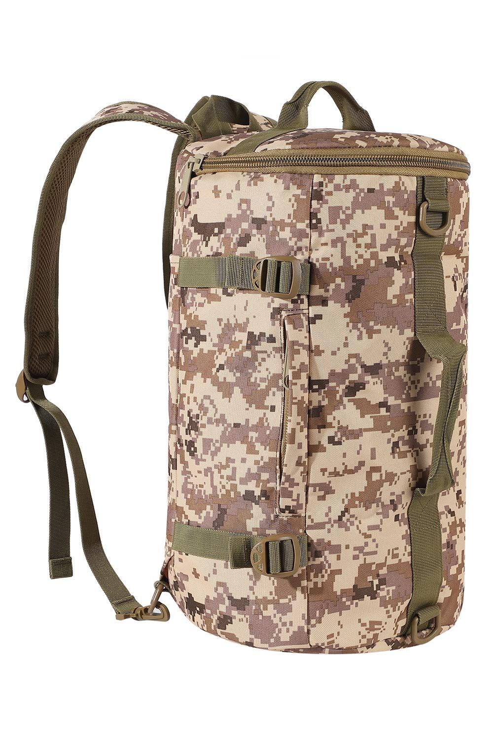 [nanaperi] メンズ リュック 大容量 バックパック ショルダー 迷彩 帆布 手提げ バイク バッグ 20L (DESERT DIGITAL ARMY) [DESERT DIGITAL ARMY]