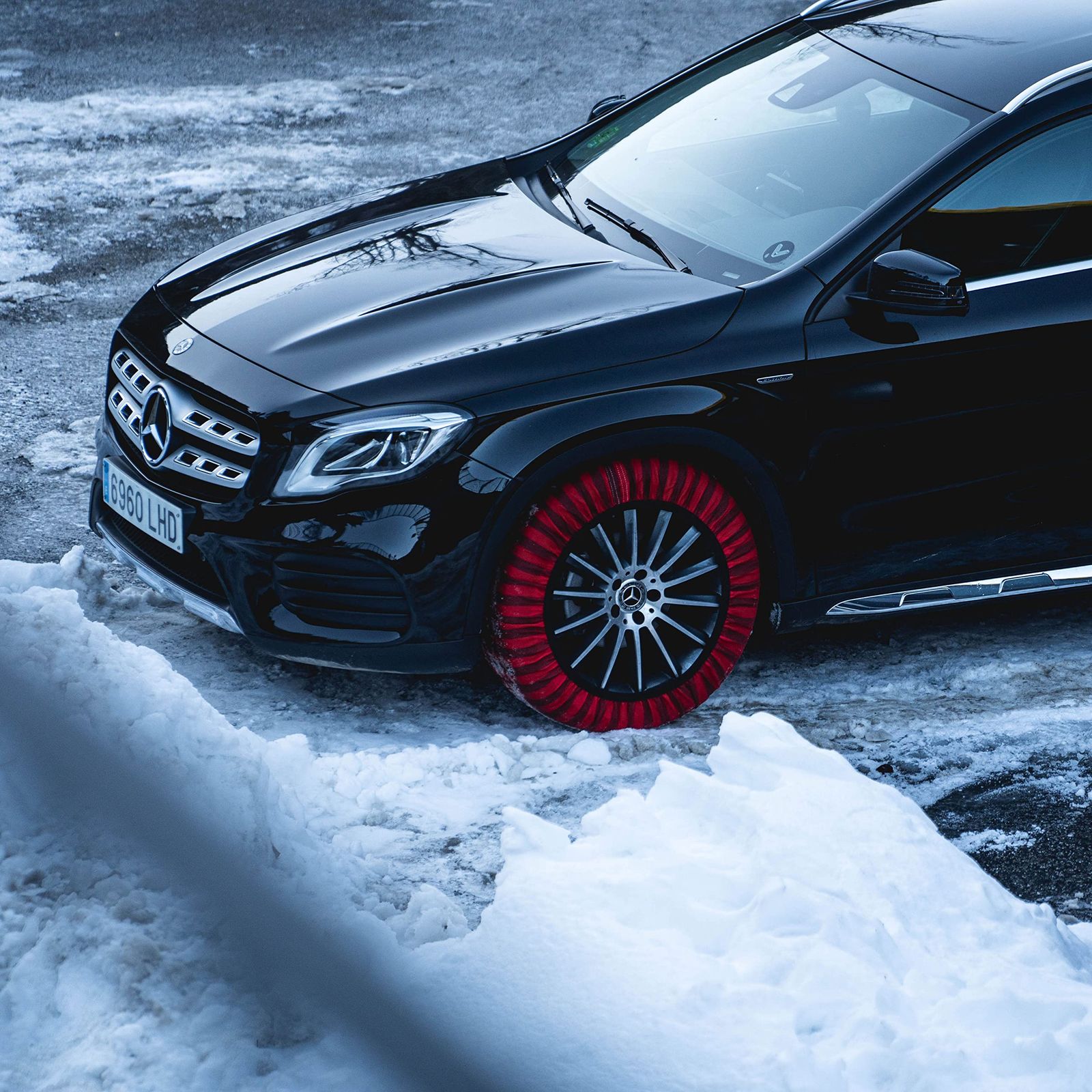 ISSE Safety イッセ セイフティー 布製タイヤチェーン スノーソックス オートセンター機能搭載 Classic サイズ 74 C60074 レッド FFCRYSTALESIA_COM